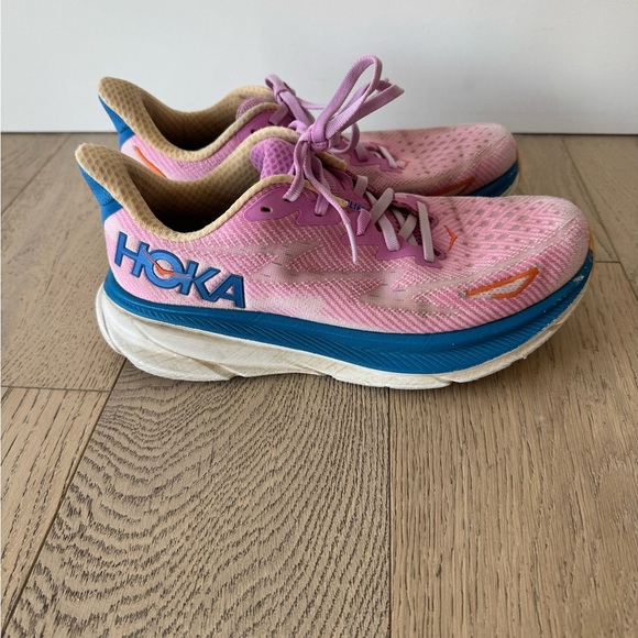 Hoka Shoes - Hoka Vibrant Pink and Blue Athletic Shoes